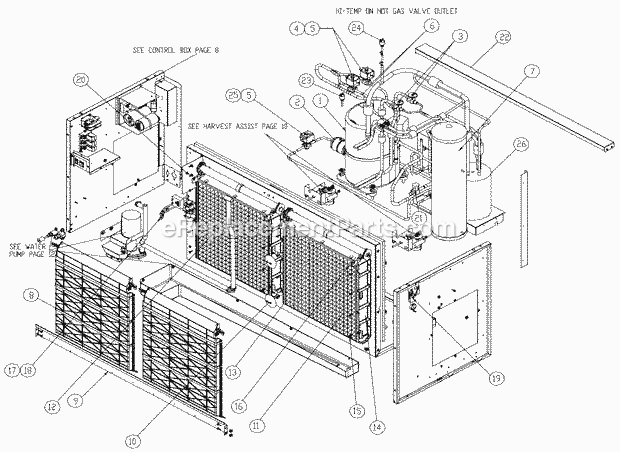 Remote Diagram and Parts List for ICE-2106  Ice-O-Matic Ice Maker