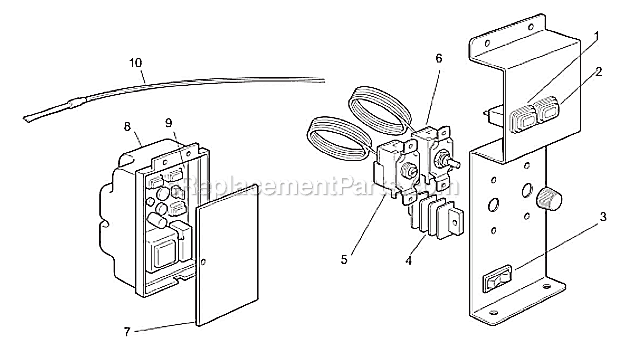 Control System Diagram and Parts List for ICEU070A  Ice-O-Matic Ice Maker
