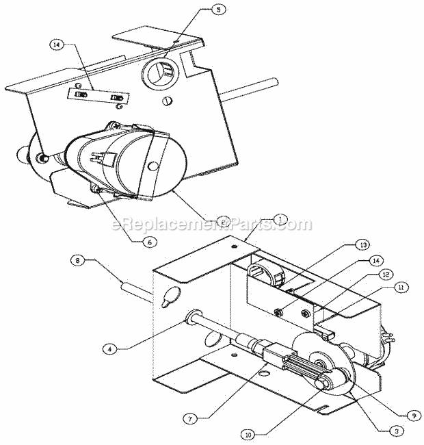 New Style Harvest Assist Assembly Diagram and Parts List for ICEU-200  Ice-O-Matic Ice Maker