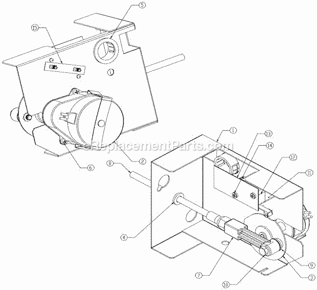 Harvest Assist Assembly Diagram and Parts List for ICEU-225  Ice-O-Matic Ice Maker
