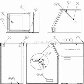 Part Location Diagram of 9031122-03 Ice-O-Matic Thumbscrew