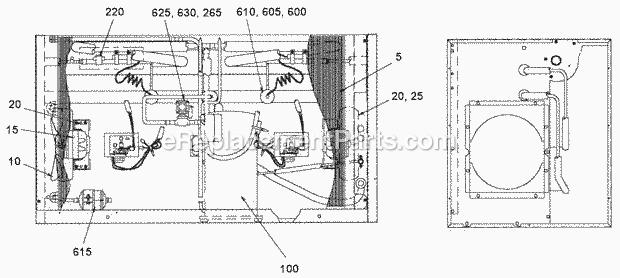 Page T Diagram and Parts List for C-185  Ice-O-Matic Ice Maker