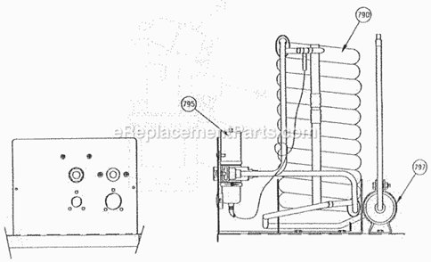 Page W Diagram and Parts List for C-185  Ice-O-Matic Ice Maker