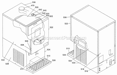 Page A Diagram and Parts List for EFD-550  Ice-O-Matic Ice Maker
