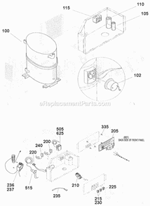 Page B Diagram and Parts List for GC-1206  Ice-O-Matic Ice Maker