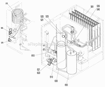 Page E Diagram and Parts List for GC-756  Ice-O-Matic Ice Maker