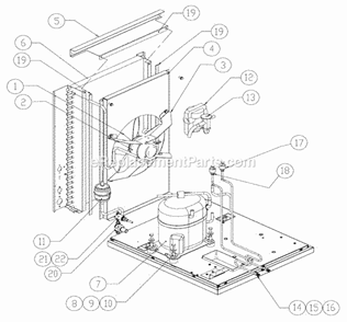 Part Location Diagram of 9091140-01 Ice-O-Matic Drain Fitting
