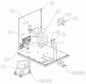 Part Location Diagram of 9181010-04 Ice-O-Matic Start Relay