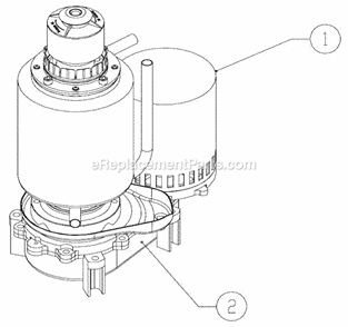 Gearmotor Diagram and Parts List for GEM-0956  Ice-O-Matic Ice Maker