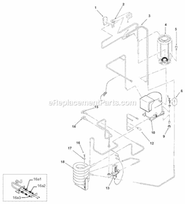 Water Cooled Refrigeration Diagram and Parts List for GEMD-520  Ice-O-Matic Ice Maker