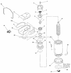 Evaporator Diagram and Parts List for GEMD-540  Ice-O-Matic Ice Maker