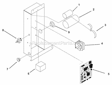 Control Box Diagram and Parts List for GEMD-540  Ice-O-Matic Ice Maker