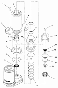 Evaporator Diagram and Parts List for GEMD-790  Ice-O-Matic Ice Maker