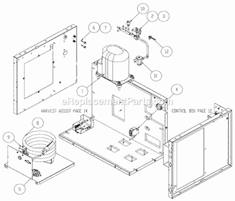 Part Location Diagram of 9041059-01 Ice-O-Matic Water Regulator Valve, W/Bracket