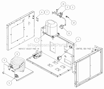 Water Cooled Diagram and Parts List for ICE-0305  Ice-O-Matic Ice Maker