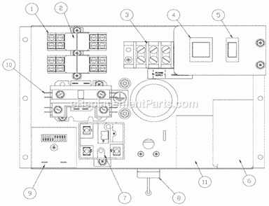 Control Box/Specific Compressor Components Diagram and Parts List for ICE-0320  Ice-O-Matic Ice Maker