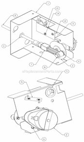 Harvest Assist Assembly Diagram and Parts List for ICE-0400  Ice-O-Matic Ice Maker