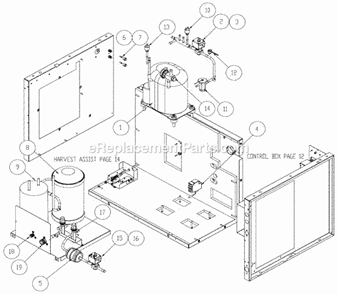 Control Box/Compressor And Components Diagram and Parts List for ICE-0406  Ice-O-Matic Ice Maker