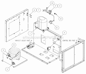 Water Cooled Diagram and Parts List for ICE-0500  Ice-O-Matic Ice Maker