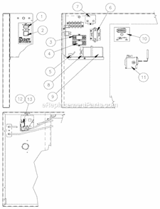 Control Box/Compressor And Components Diagram and Parts List for ICE-0500  Ice-O-Matic Ice Maker