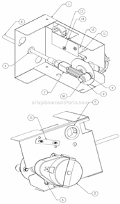 Harvest Assist Assembly Diagram and Parts List for ICE-0500  Ice-O-Matic Ice Maker