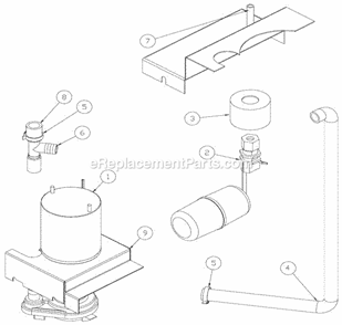 Water Pump/Float Diagram and Parts List for ICE-0525  Ice-O-Matic Ice Maker