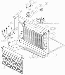 Evaporator/Water System Diagram and Parts List for ICE-0605  Ice-O-Matic Ice Maker