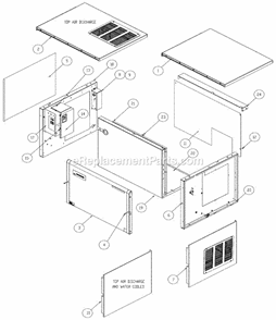 Cabinet Assembly Diagram and Parts List for ICE-0606  Ice-O-Matic Ice Maker