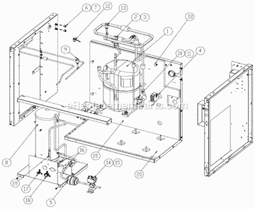 Remote Diagram and Parts List for ICE-1007  Ice-O-Matic Ice Maker