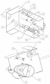 Harvest Assist Assembly Diagram and Parts List for ICE-1007  Ice-O-Matic Ice Maker