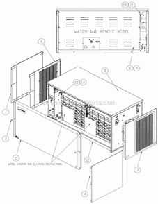 Exterior Panels Diagram and Parts List for ICE-1407  Ice-O-Matic Ice Maker