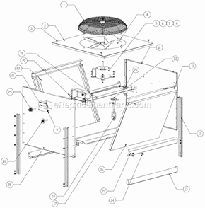 Vrc2661 Water Condenser Diagram and Parts List for ICE-1407  Ice-O-Matic Ice Maker