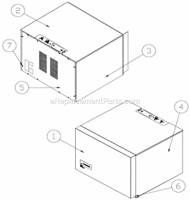 Exterior Panels Diagram and Parts List for ICE-1506  Ice-O-Matic Ice Maker