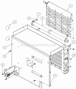 Right Evaporator Diagram and Parts List for ICE-1506  Ice-O-Matic Ice Maker