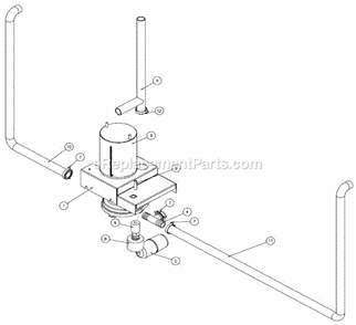 Water Pump/Float Assembly Diagram and Parts List for ICE-1506  Ice-O-Matic Ice Maker