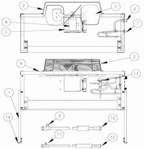 Remote Condenser Lrc2674 Diagram and Parts List for ICE-1506  Ice-O-Matic Ice Maker