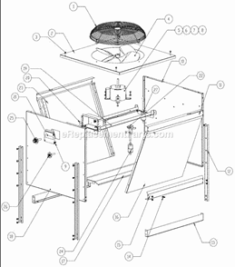 Vrc2661 Condenser Diagram and Parts List for ICE-1506  Ice-O-Matic Ice Maker