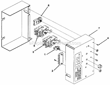 Part Location Diagram of 1011337-64 Ice-O-Matic Terminal Board