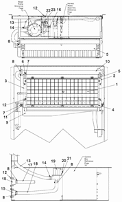 Evaporator And Water System Diagram and Parts List for ICEU-200  Ice-O-Matic Ice Maker
