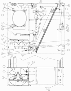 Refrigeration System-Air Cooled/Compressor Components Diagram and Parts List for ICEU-200  Ice-O-Matic Ice Maker