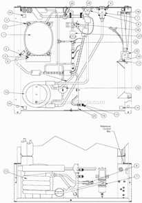Refrigeration System-Water Cooled/Compressor Components Diagram and Parts List for ICEU-200  Ice-O-Matic Ice Maker