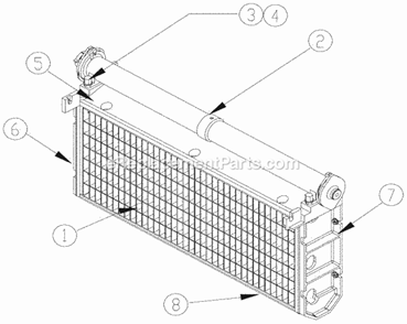 Evaporator Diagram and Parts List for ICEU-220  Ice-O-Matic Ice Maker