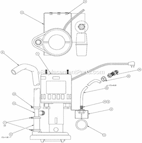 Water Pump Diagram and Parts List for ICEU-220  Ice-O-Matic Ice Maker