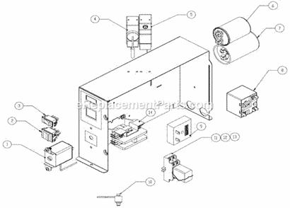 Control Box Diagram and Parts List for ICEU-300  Ice-O-Matic Ice Maker