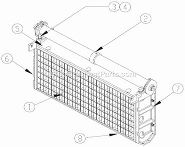 Evaporator Diagram and Parts List for ICEU-305  Ice-O-Matic Ice Maker