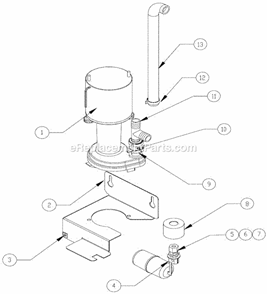 Water Pump Diagram and Parts List for ICEU-305  Ice-O-Matic Ice Maker
