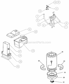 Down Chute-Water System Diagram and Parts List for MFI-0805  Ice-O-Matic Ice Maker