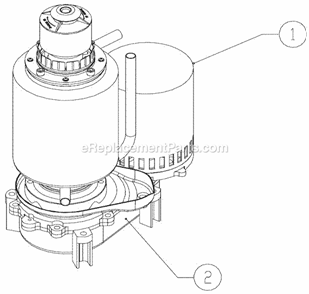 Gearmotor Diagram and Parts List for MFI-0805  Ice-O-Matic Ice Maker