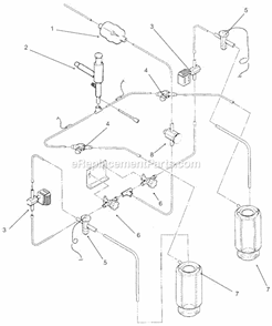 Refrigeration System Diagram and Parts List for MFI-2406-LS  Ice-O-Matic Ice Maker