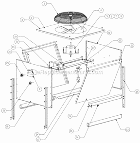 Remote Condenser Diagram and Parts List for VRC1001  Ice-O-Matic Ice Maker